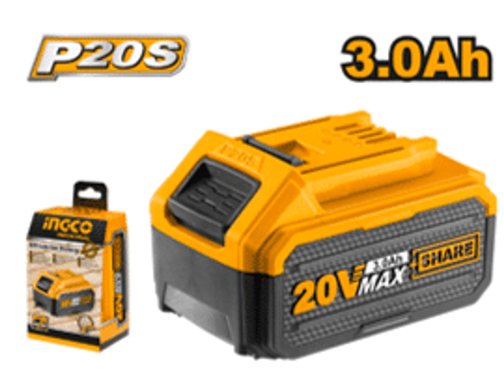 BATERIA INGCO ION DE LITIO 20V 3,0Ah Batería iones de litio 3