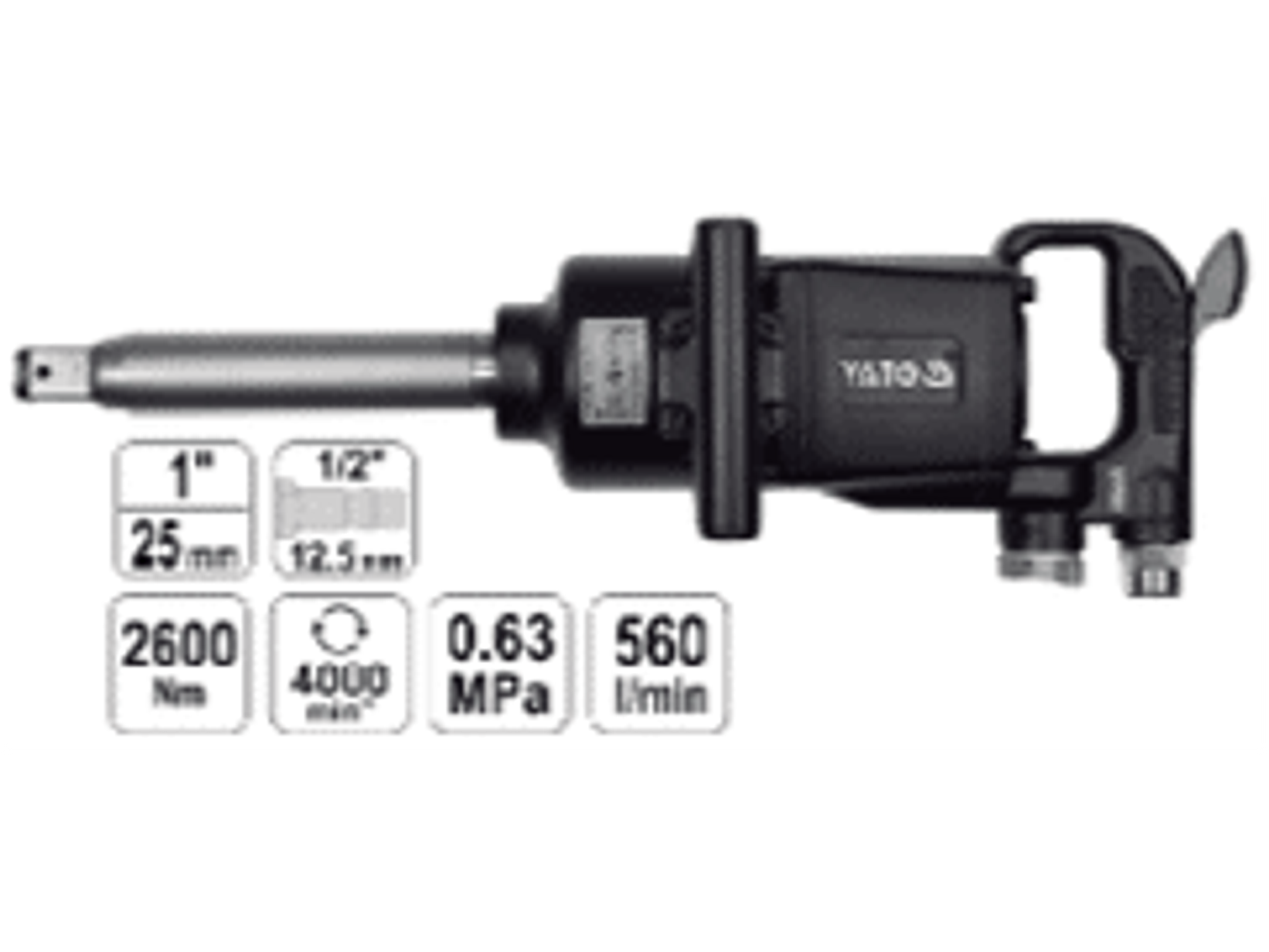 Llave impacto larga Cuadrante 1