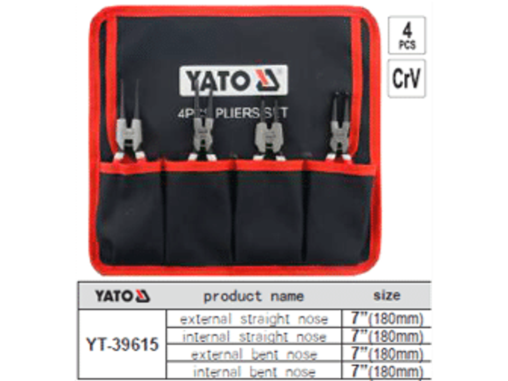 Juego de 4 alicates para seguros 7