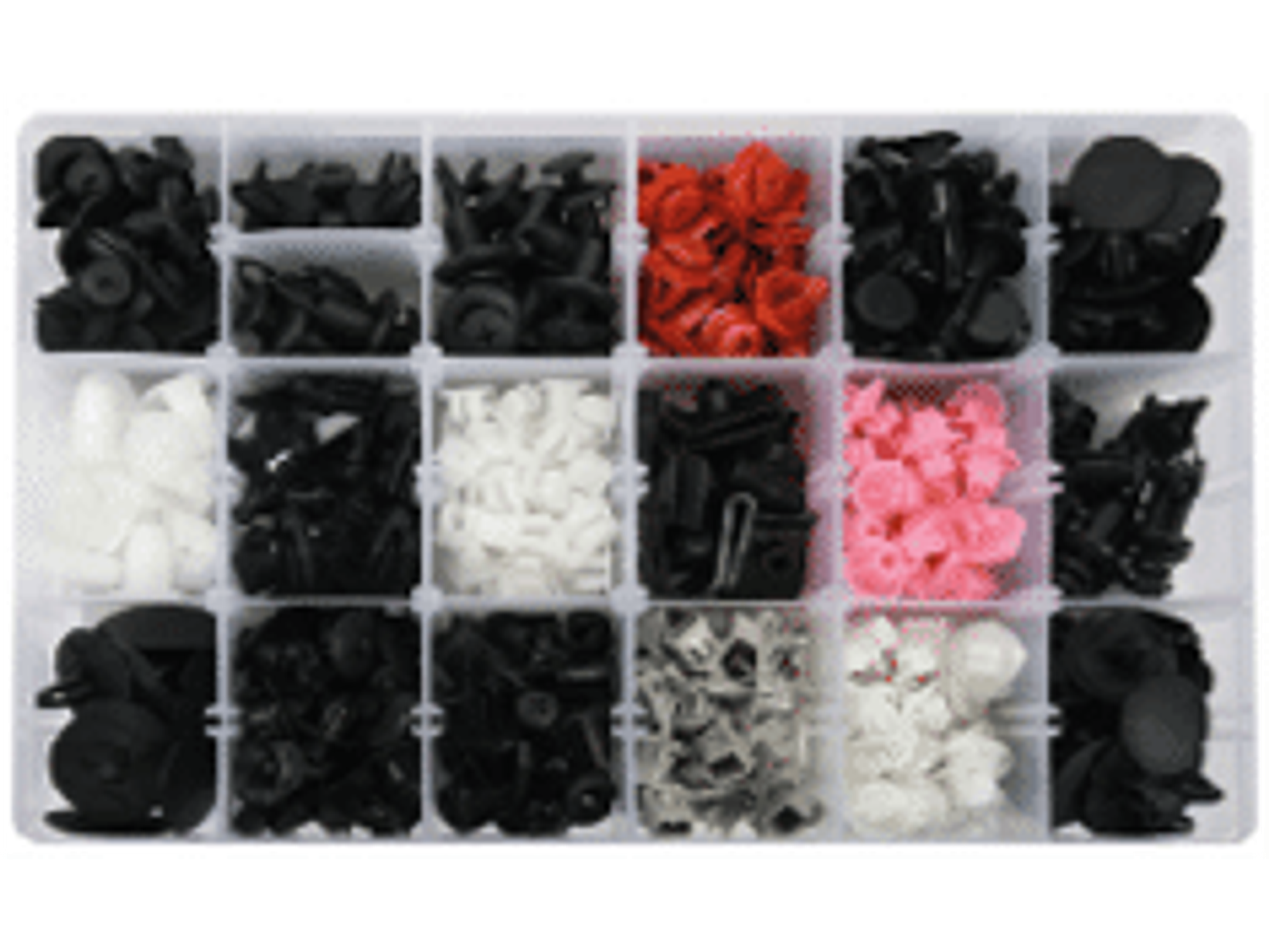 Display de surtido de broches plásticos para TOYOTA 360 piezas en 18 tipos distintos