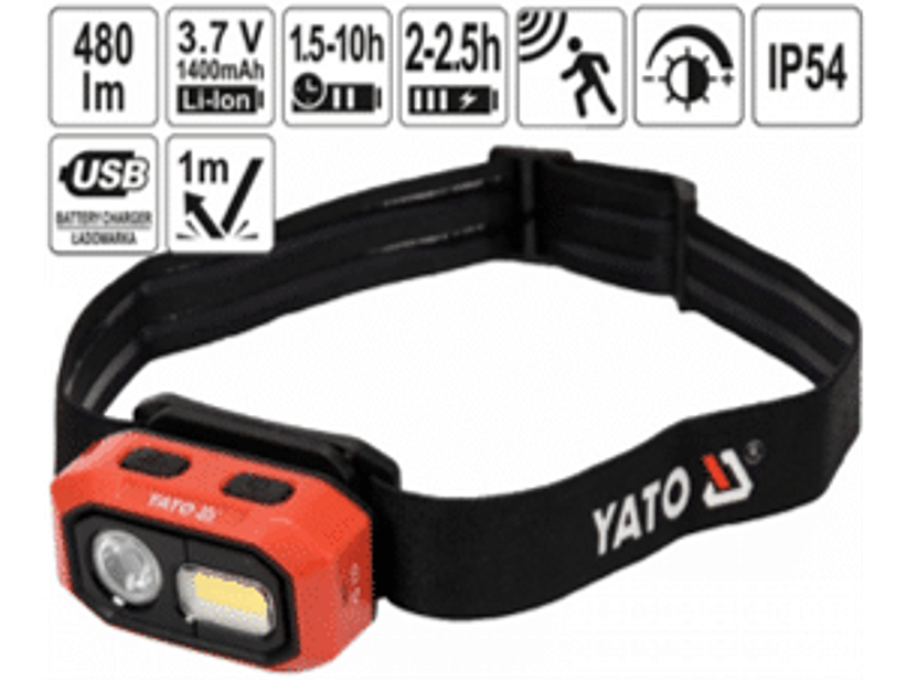 Linterna frontal recargable con la opción de seleccionar 2 tipos de luz LED, que pueden ser utilizados para otras aplicaciones