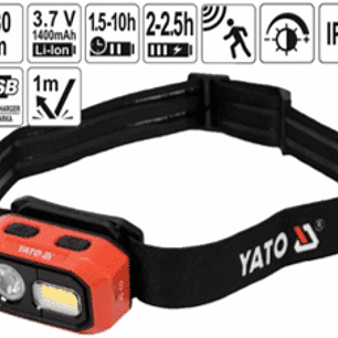 Linterna frontal recargable con la opción de seleccionar 2 tipos de luz LED, que pueden ser utilizados para otras aplicaciones