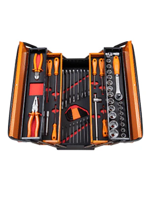CAJA CON 57 HERRAMIENTAS 5 DIVISIONES CON CONTROL TOOLS DE FOAM