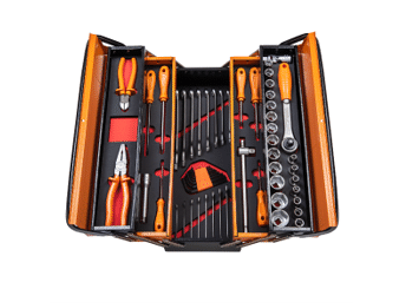 CAJA CON 57 HERRAMIENTAS 5 DIVISIONES CON CONTROL TOOLS DE FOAM