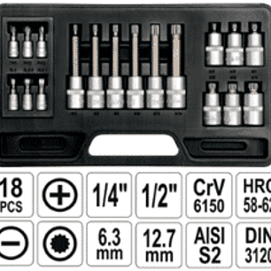 Juego de dados punta y paleta de 1/4
