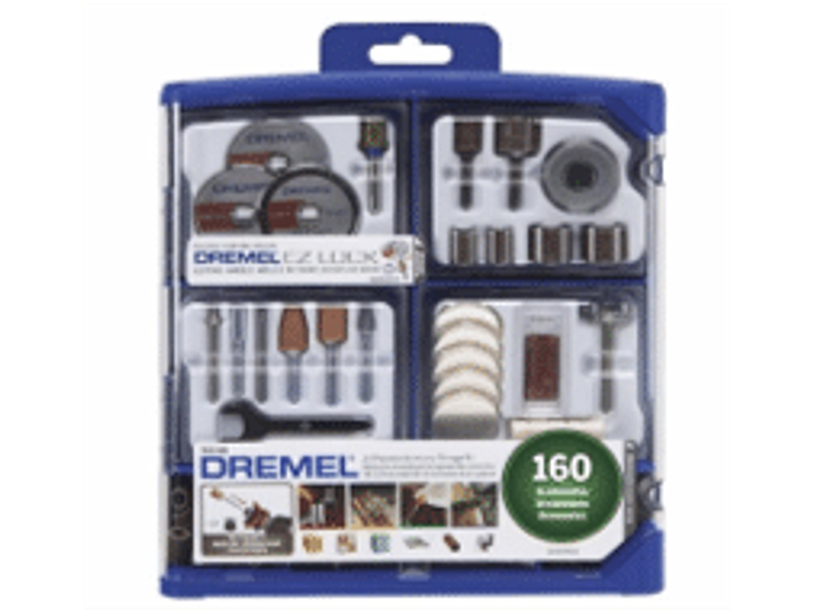 Kit multiuso con 160 accesorios Dremel genuinos para una amplia variedad de trabajos