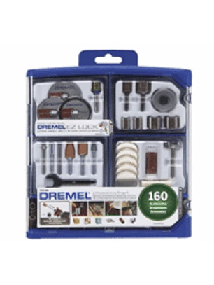Kit multiuso con 160 accesorios Dremel genuinos para una amplia variedad de trabajos