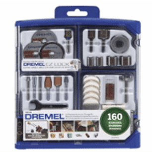 Kit multiuso con 160 accesorios Dremel genuinos para una amplia variedad de trabajos