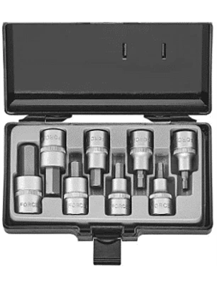 Juego dados Allen (Hexagonal) de 8 Piezas cuadrante de 1/2″ en pulgadas