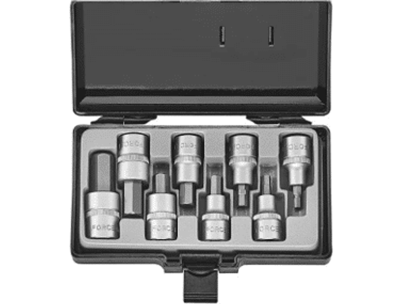 Juego dados Allen (Hexagonal) de 8 Piezas cuadrante de 1/2″ en pulgadas