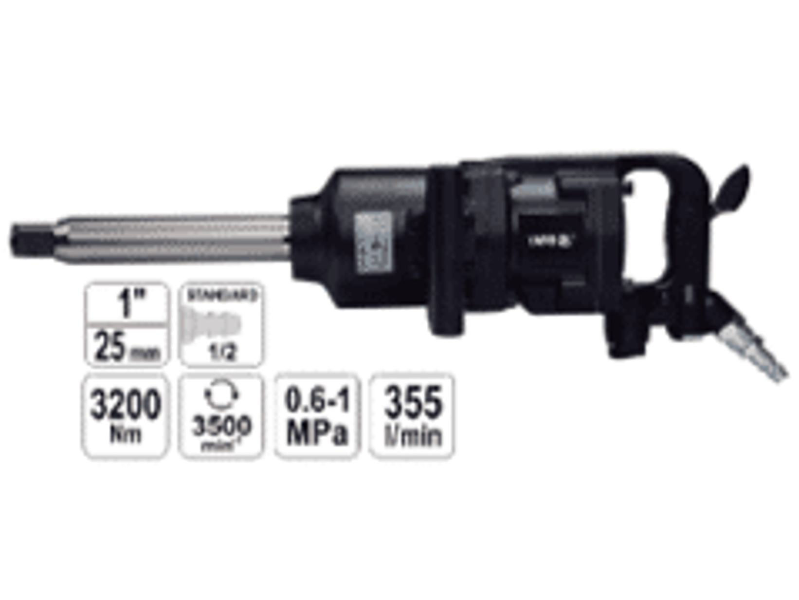 Llave impacto larga Cuadrante 1