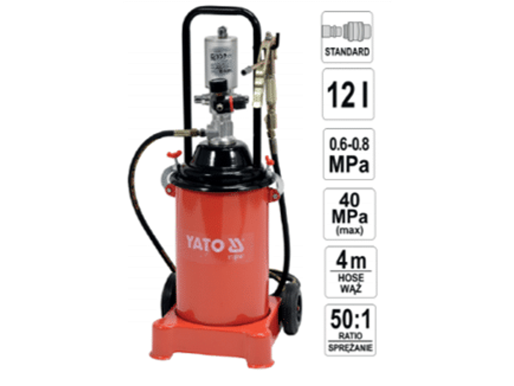 Bomba neumática movil de engrase