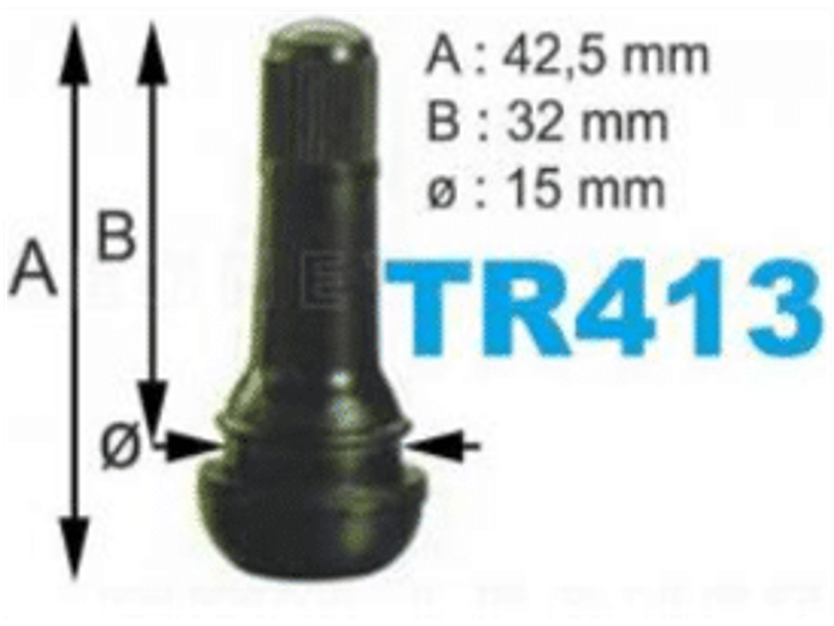 Válvula para neumático tubular TR-413