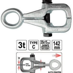 Pinza para desabollar tipo C