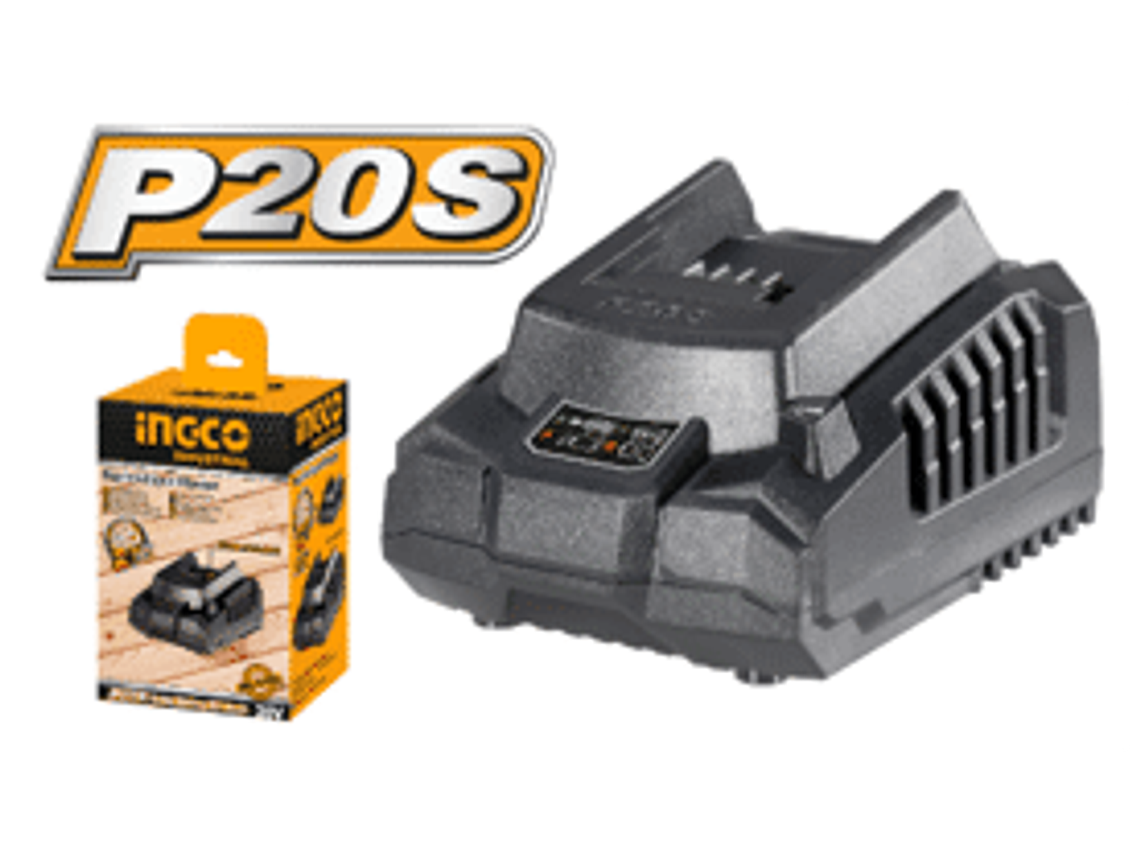 CARGADOR INGCO 20V CARGA 1 HORA Voltaje de entrada nominal: 110V-240V~50/60Hz Entrada nominal poder: 50W Voltaje de salida: 20V Corriente de carga: 2A Carga: Batería 20V 2
