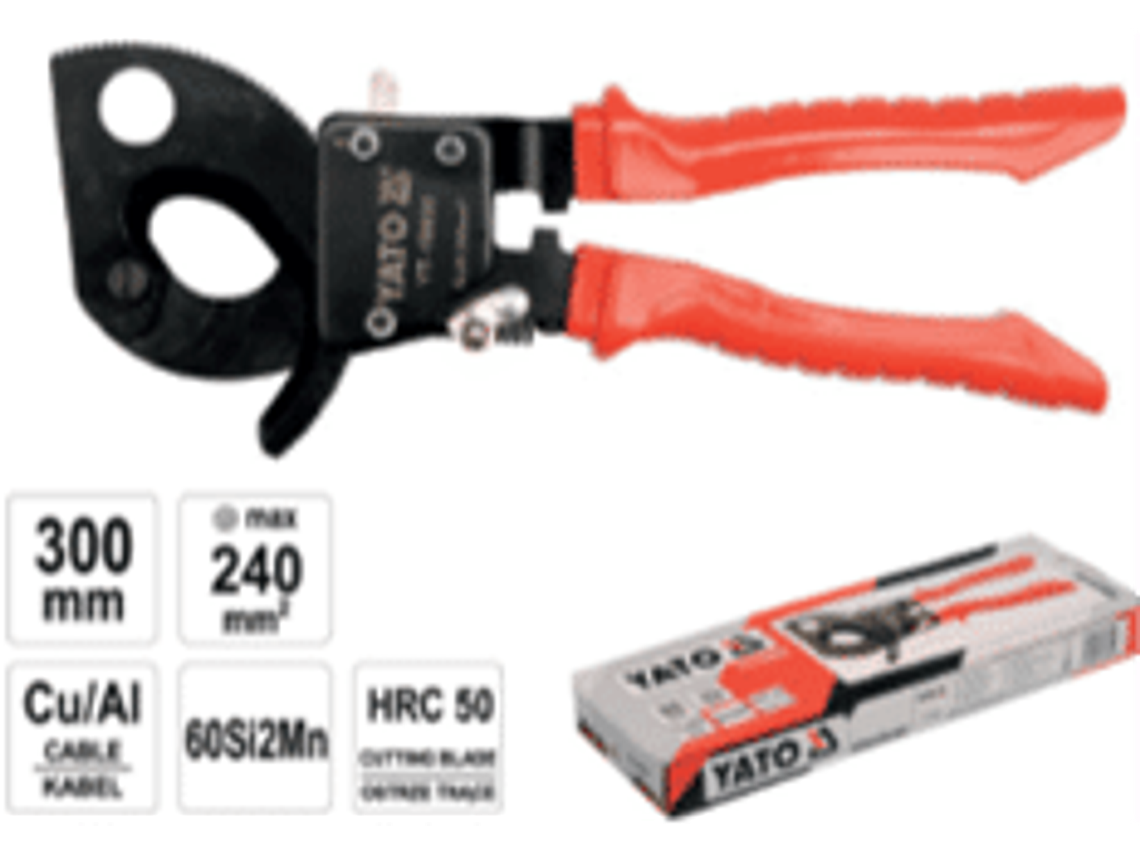 Alicate corta cables tipo trinquete heavy duty