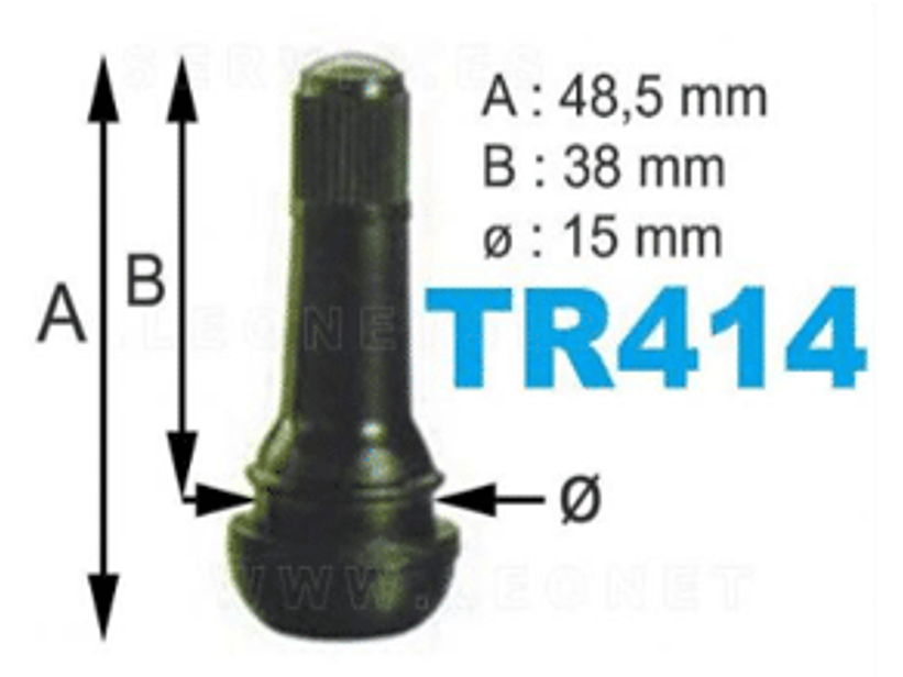 Válvula para neumático tubular TR-414