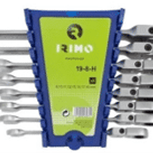 Juego de llaves de Chicharras con Cabeza Flexible, 8 pzs