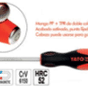 Destornillador cruz barra hexagonal de golpe PH2 x 100mm