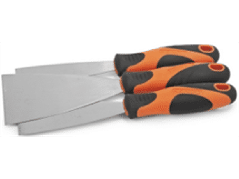 Juego de 3 espátulas con mango antideslizante, medidas : 30 - 50 - 80 mm