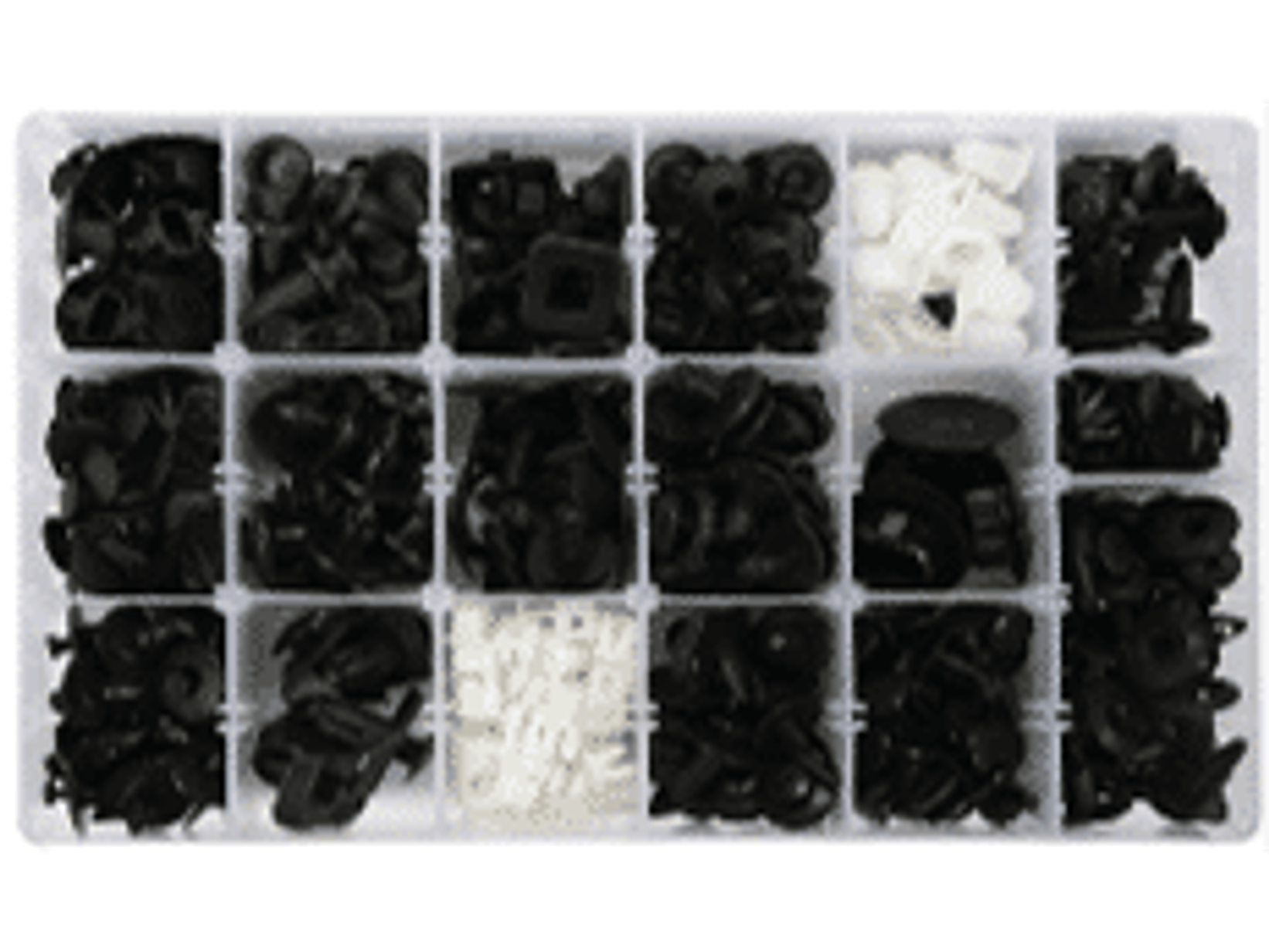 Display de surtido de broches plásticos para NISSAN 408 piezas en 18 tipos distintos