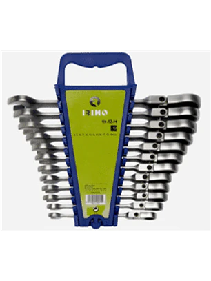 Juego de Llaves Punta Corona con Chicharra Cabeza Flexible, 12 Piezas Irimo