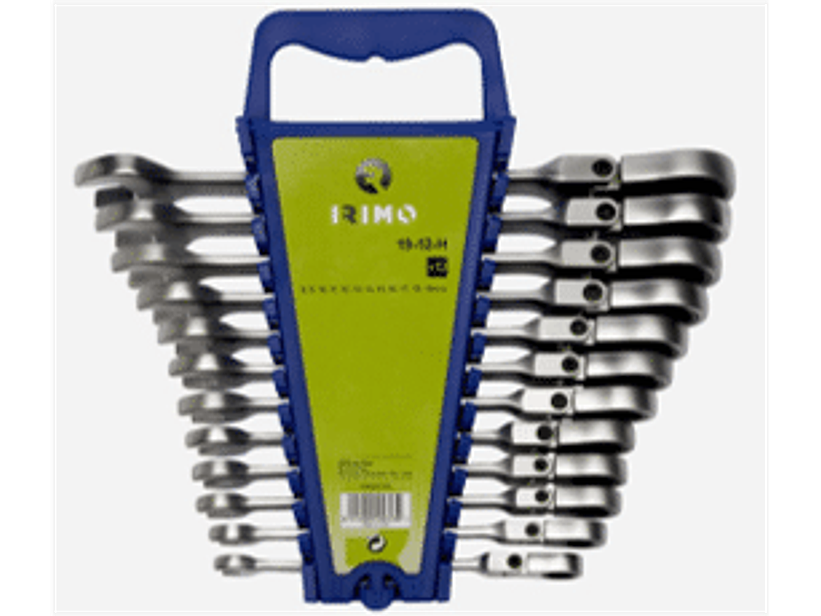 Juego de llaves de Chicharras con Cabeza Flexible, 12 pzs