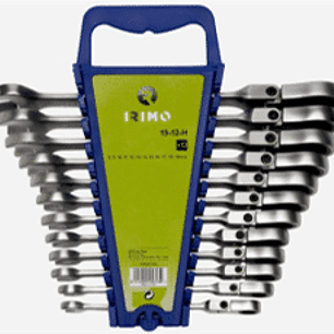 Juego de llaves de Chicharras con Cabeza Flexible, 12 pzs