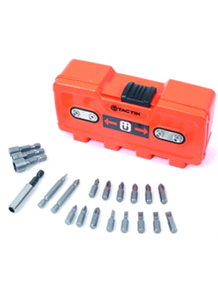JUEGO DE PUNTAS Y ADAPTADOR 21 PZAS. C/CAJA MAGNETICA.