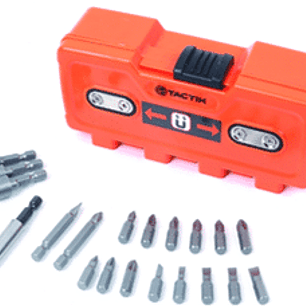 JUEGO DE PUNTAS Y ADAPTADOR 21 PZAS. C/CAJA MAGNETICA.