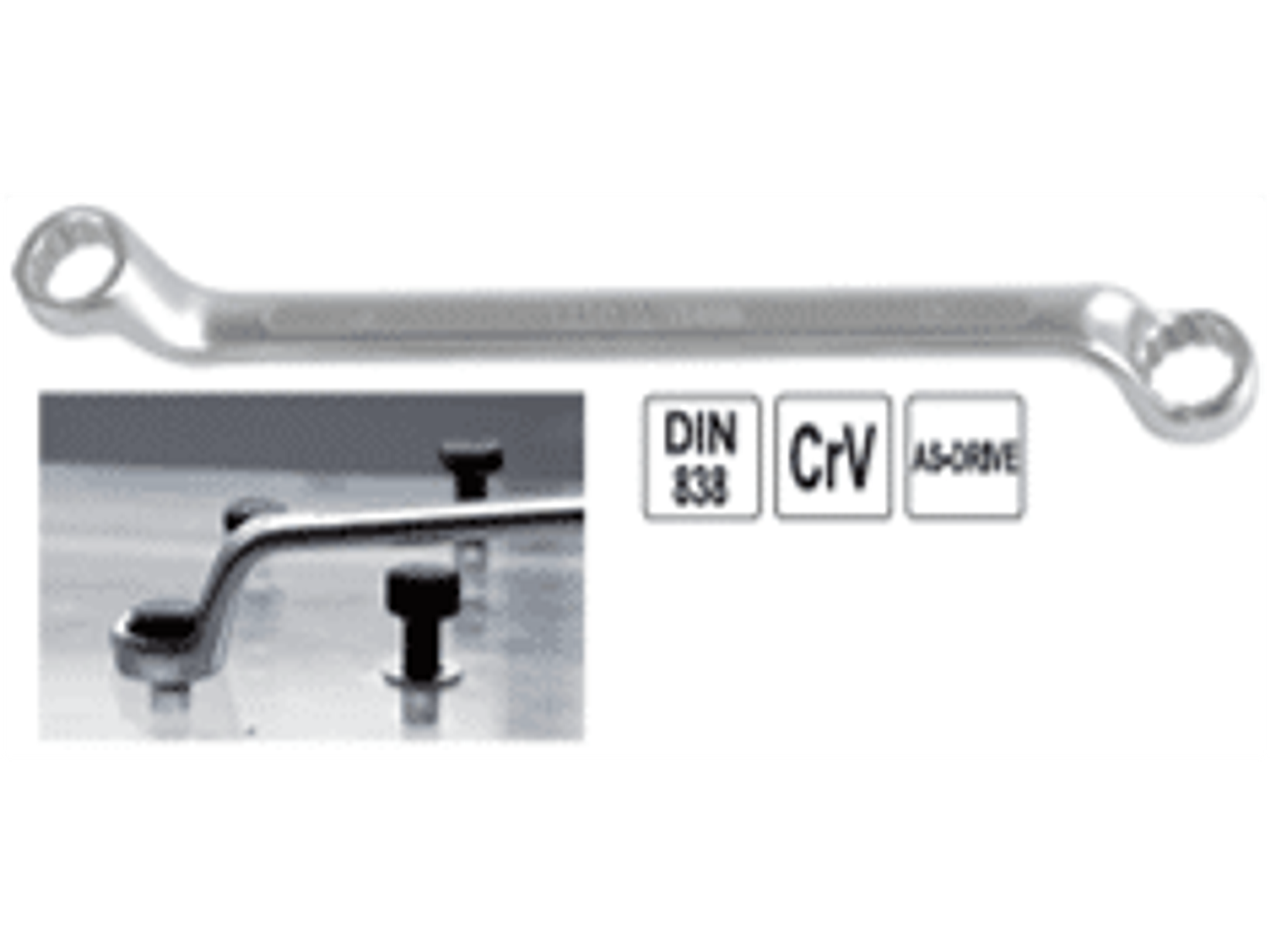 Llave corona corona acodada 75° 18x19 mm