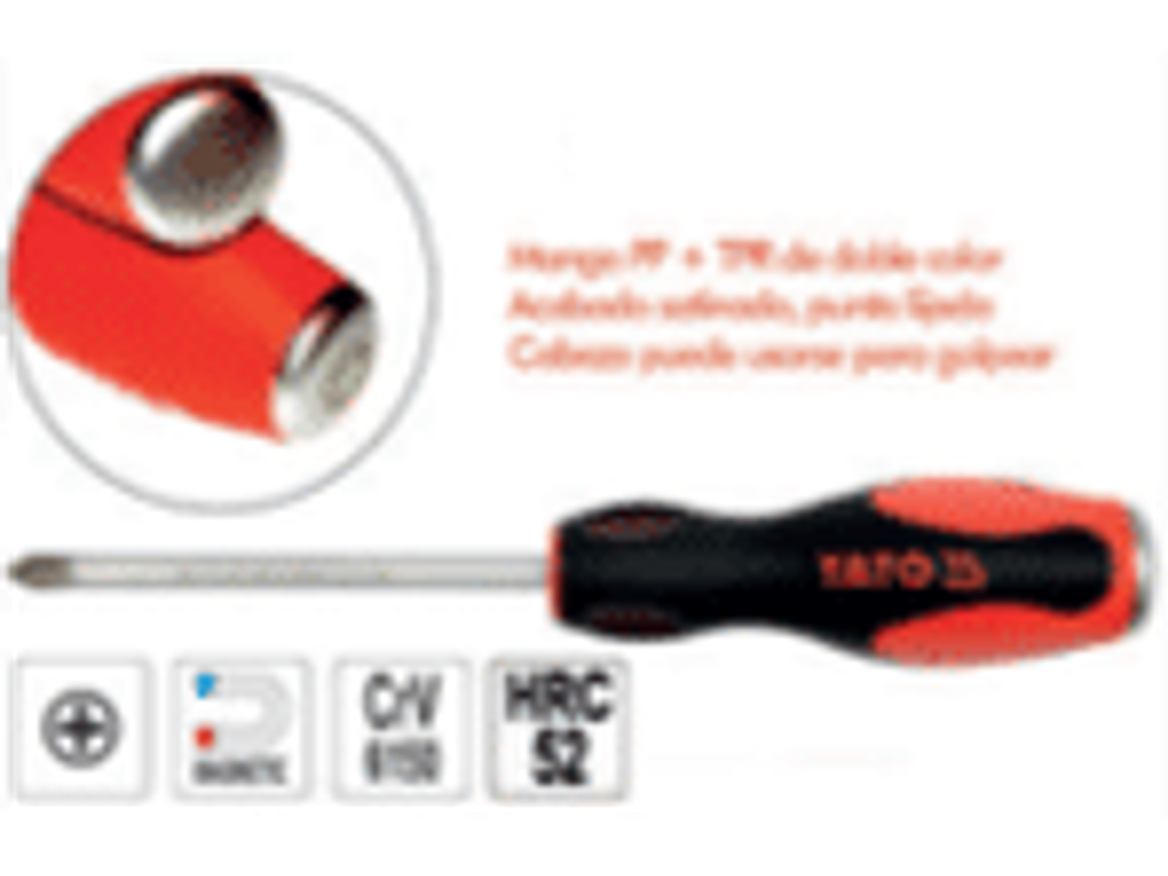 Destornillador cruz barra hexagonal de golpe PH2 x 150mm