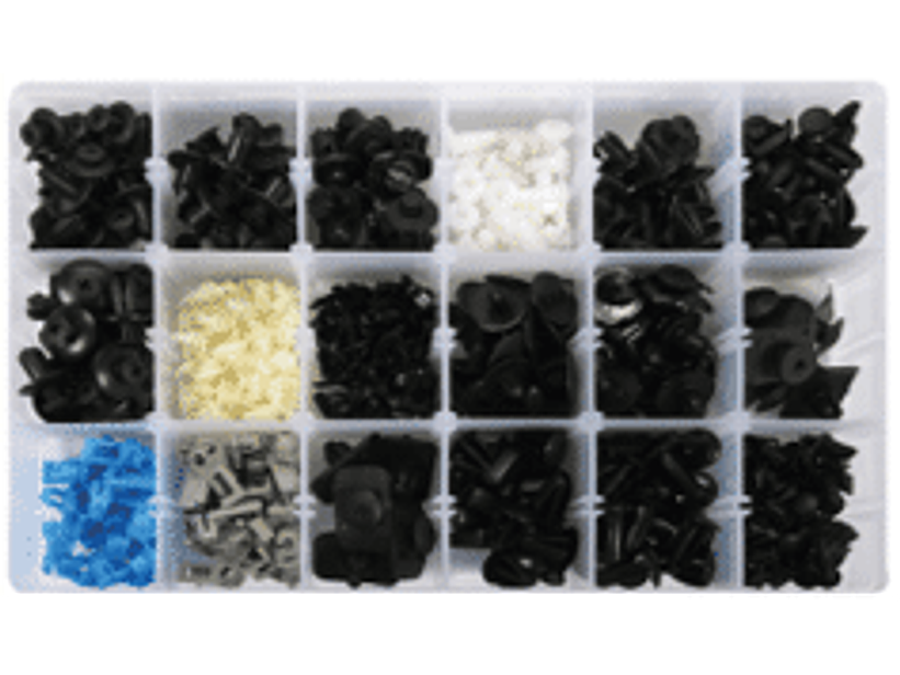 Display de surtido de broches plásticos para MAZDA 475 piezas en 18 tipos distintos