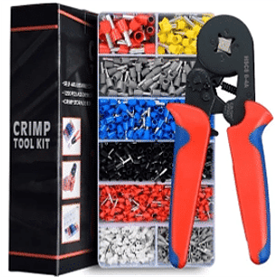 Alicate Prensa Terminales + Kit de 1200 piezas