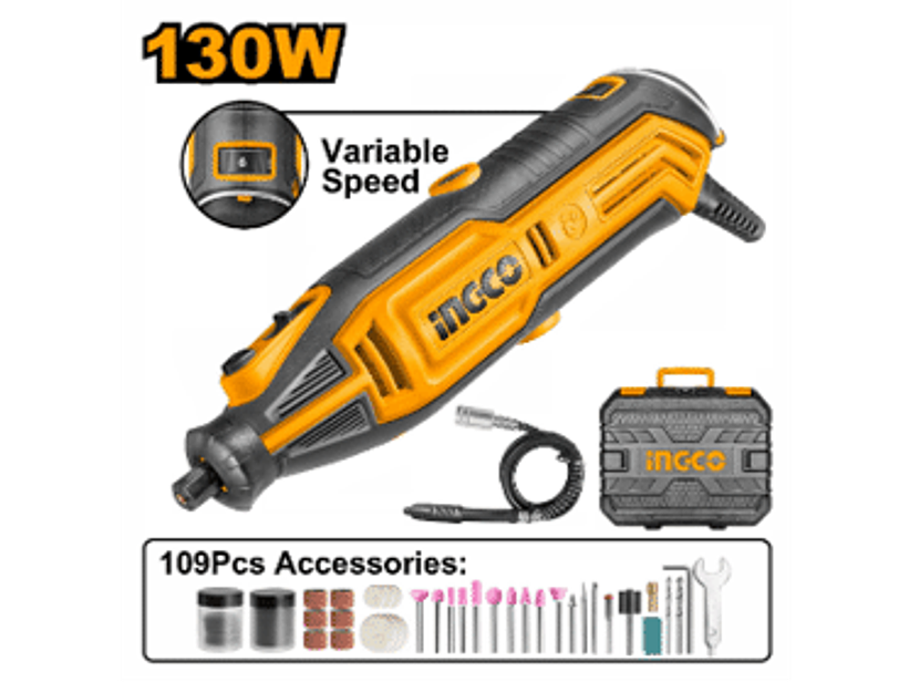 MINI ESMERIL 130W CON 109 ACCESORIOS