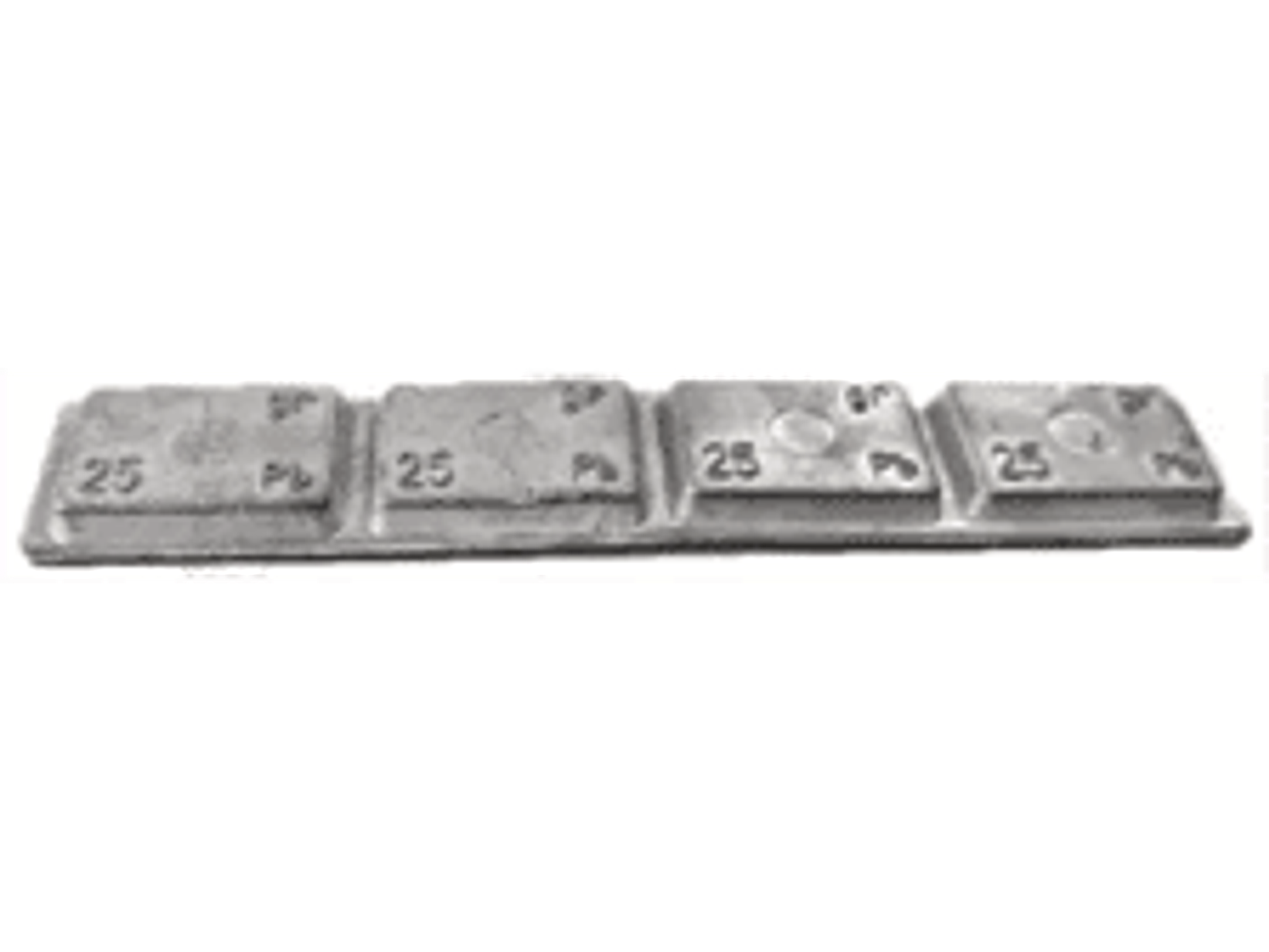 Plomo adhesivo camiones y buses 25 GR x 4 = 100 GR