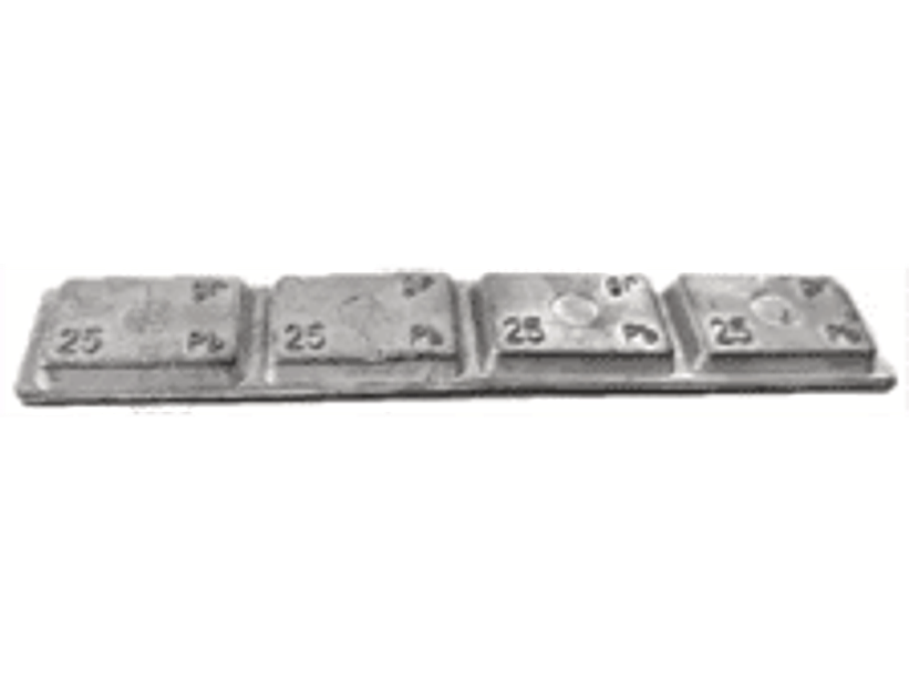 Plomo adhesivo camiones y buses 25 GR x 4 = 100 GR