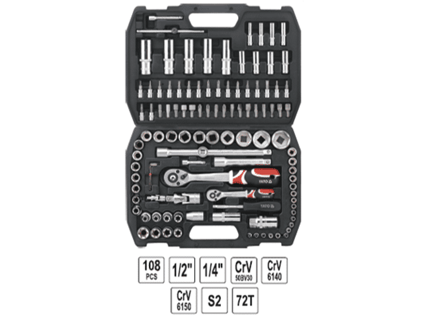 MALETA CON 108 HERRAMIENTAS: Juego de dados 1/2