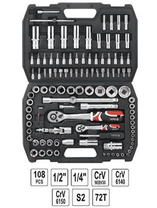 MALETA CON 108 HERRAMIENTAS: Juego de dados 1/2