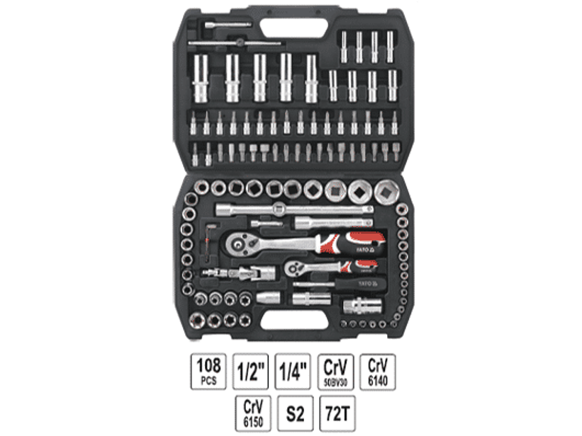 MALETA CON 108 HERRAMIENTAS: Juego de dados 1/2