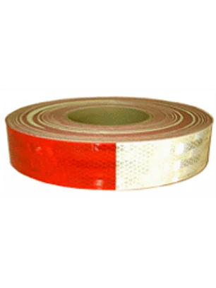 Cinta reflectante ROJO / BLANCO DOT C2 rollo de 45 metros (50,8mm X 45,7 mts)