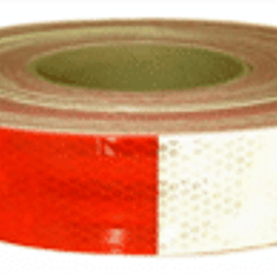 Cinta reflectante ROJO / BLANCO DOT C2 rollo de 45 metros (50,8mm X 45,7 mts)