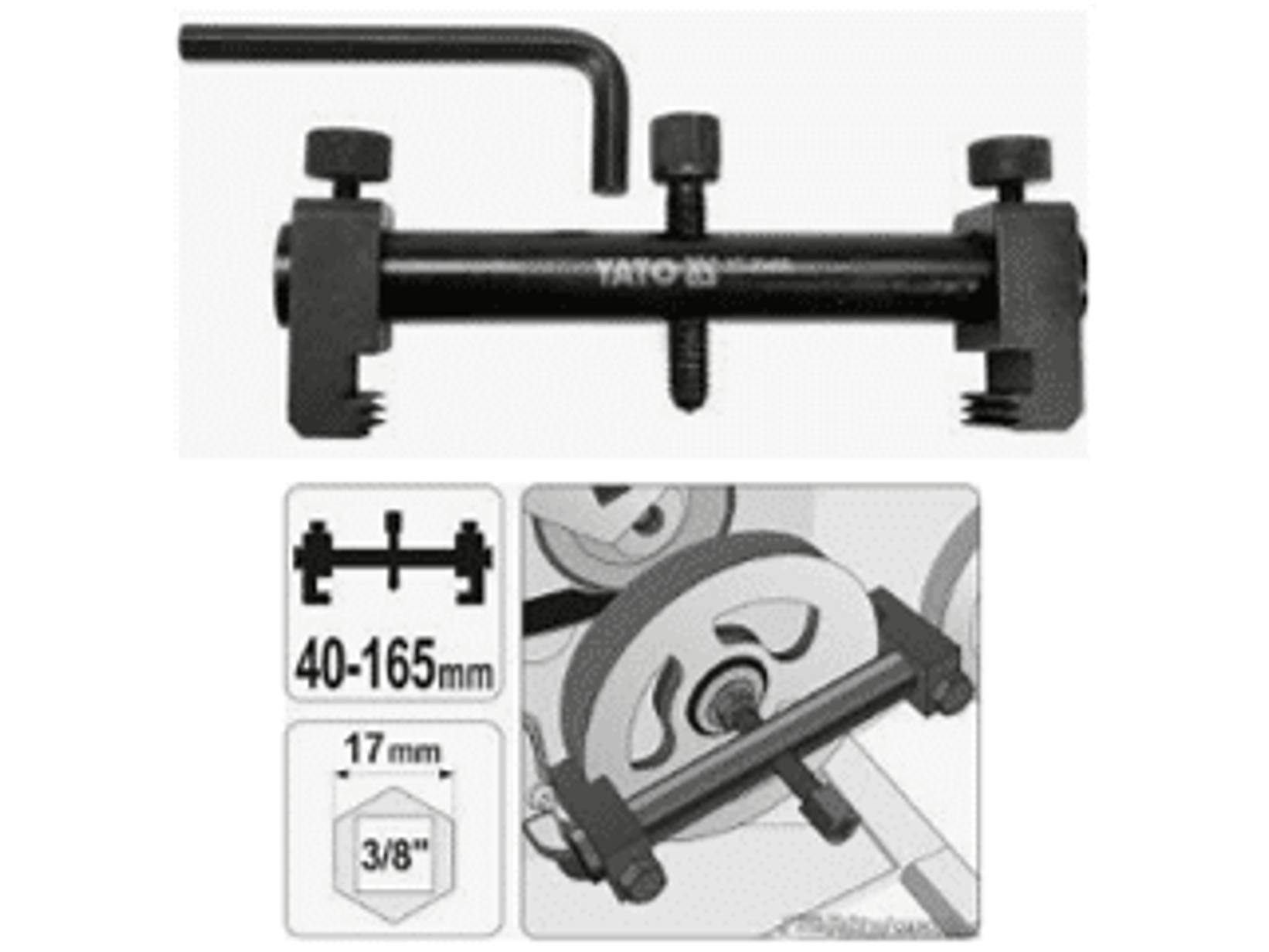 Extractor de polea 40-165 mm