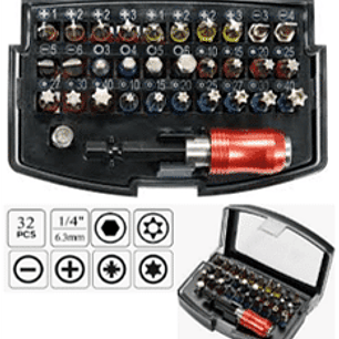 Juego de Puntas 32 Piezas 1/4