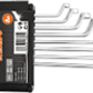 Jgo. llaves corona/corona acodada 75º, 6 a 22mm, 8pzas.