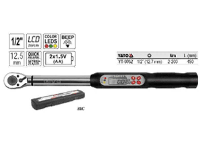 Llave de torque digital cuadrante 1/2