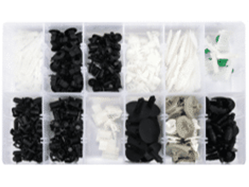 Display de surtido de broches plásticos para VOLKSWAGEN 255 piezas en 12 tipos distintos