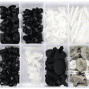 Display de surtido de broches plásticos para VOLKSWAGEN 255 piezas en 12 tipos distintos