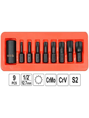 Juego de puntas imbus de impacto M6, M8, M9, M10, M12, M14, M16, M18 y adaptador de 1/2 