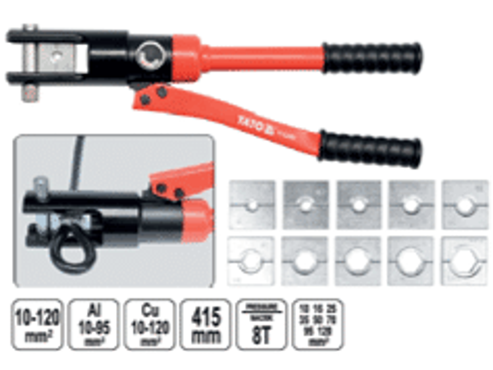 Alicate hidráulico 10-120 mm2